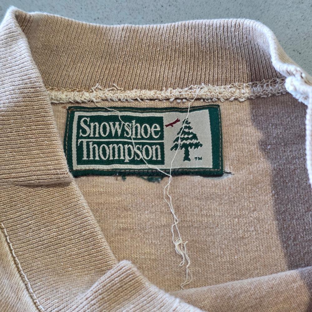 Snowshoe Thompson Vintage Desert Mesa Graphic T-Shirt Tan Mens Large - Picture 8 of 9